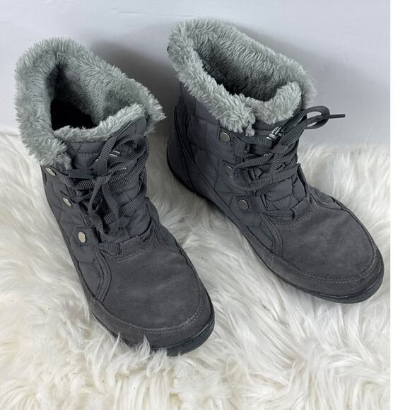 Columbia Women's Minx Shorty IV Boots Grey Omni Heat 200g Insulated Size 6.5 - Picture 3 of 10